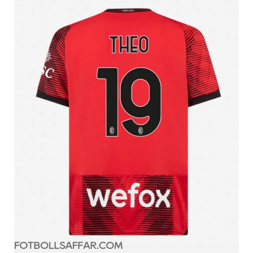 AC Milan Theo Hernandez #19 Hemmatröja 2023-24 Kortärmad